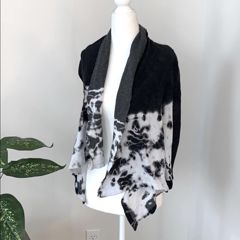 Vintage Havana Boho Open Front Tie-Dye Thermal